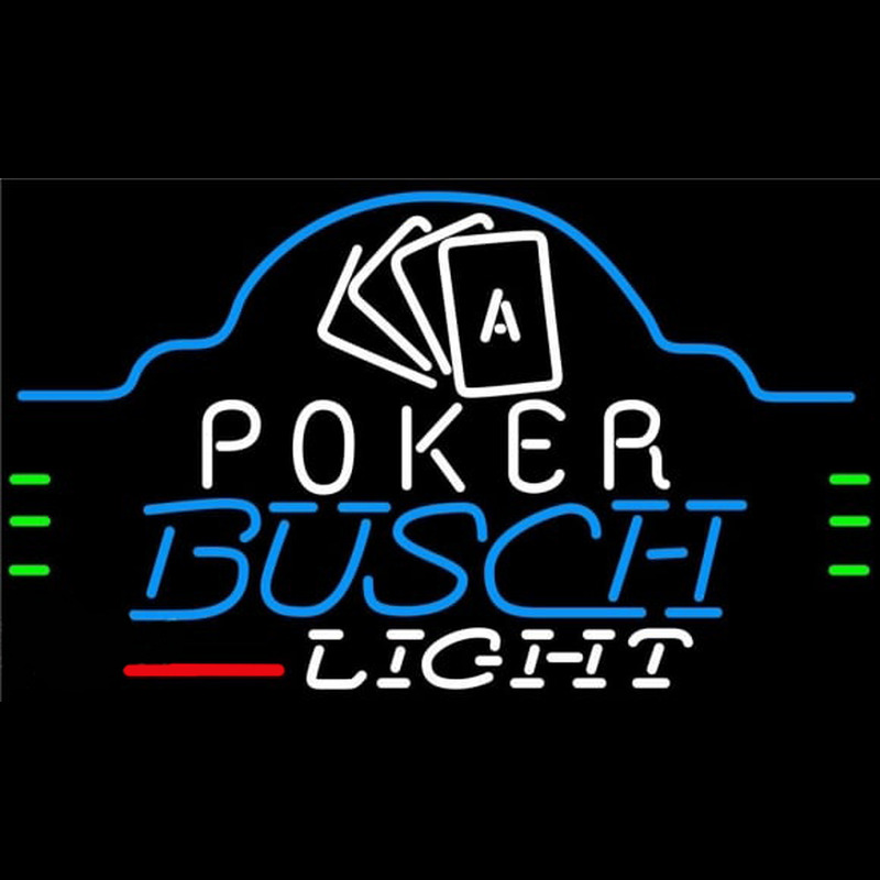 Busch Light Poker Ace Cards Beer Sign Leuchtreklame