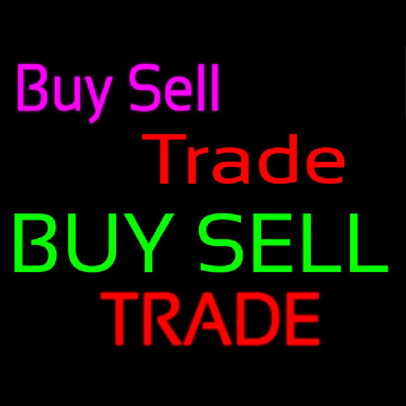 Buy Sell Trade Leuchtreklame