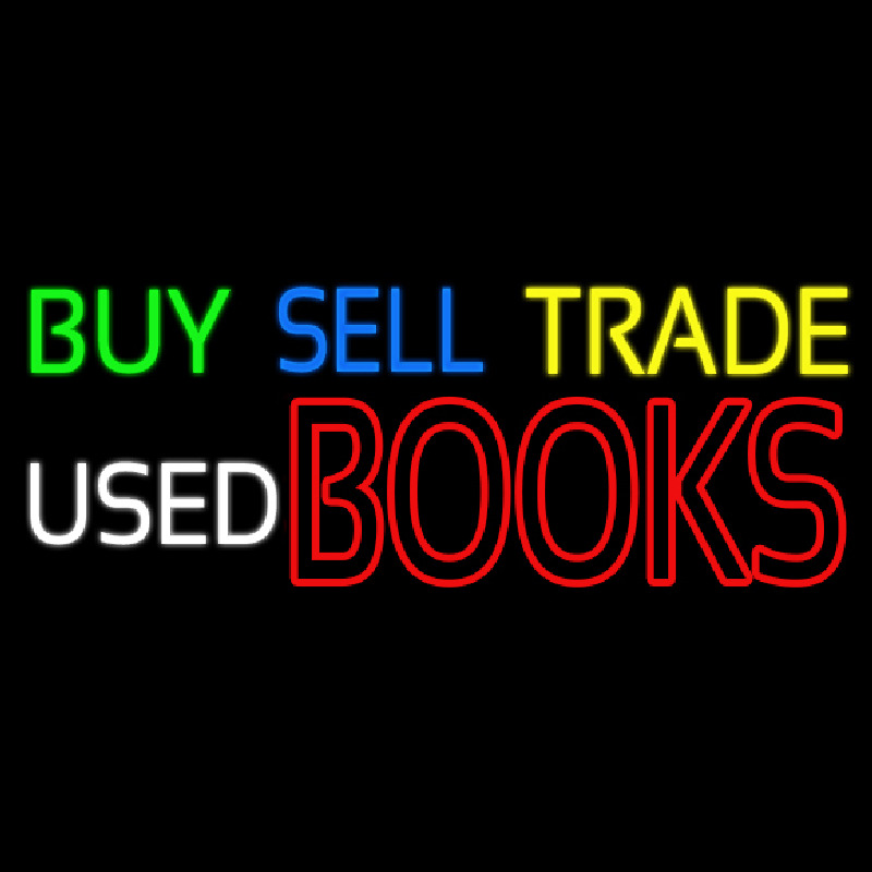 Buy Sell Trade Used Books Leuchtreklame