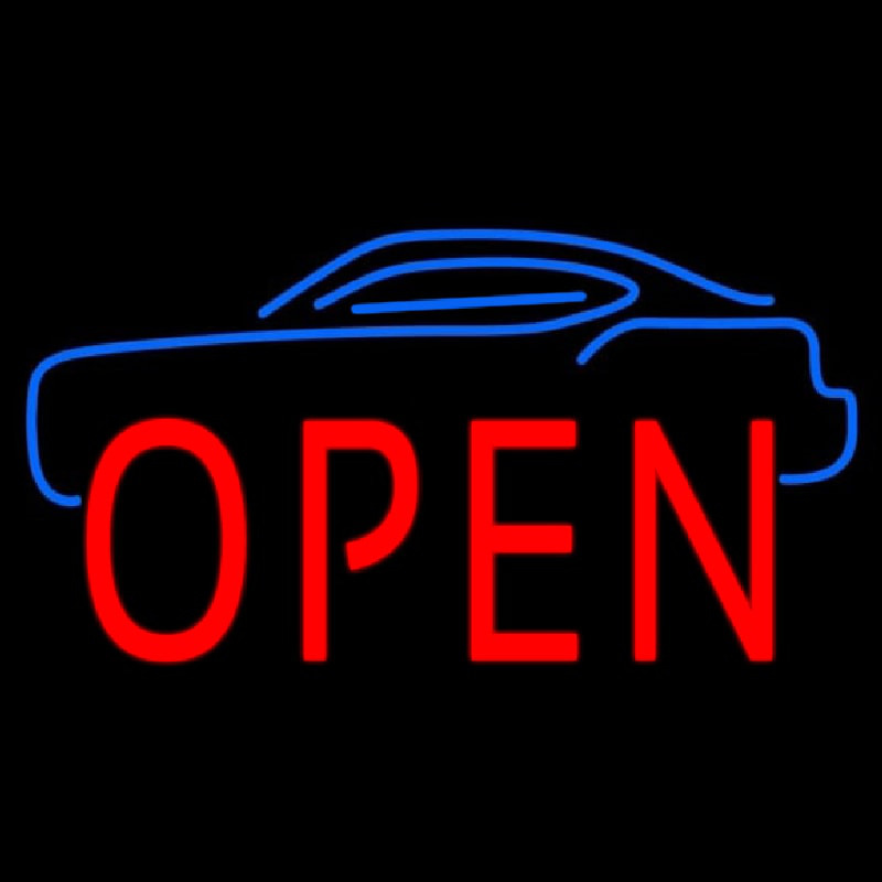 Car Open Block Leuchtreklame