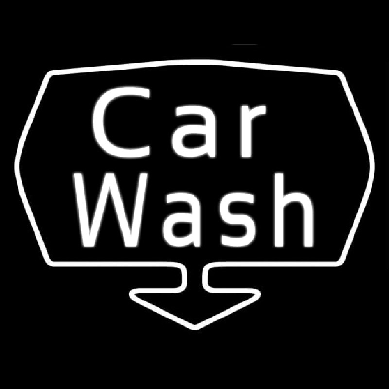 Car Wash Down Arrow Leuchtreklame