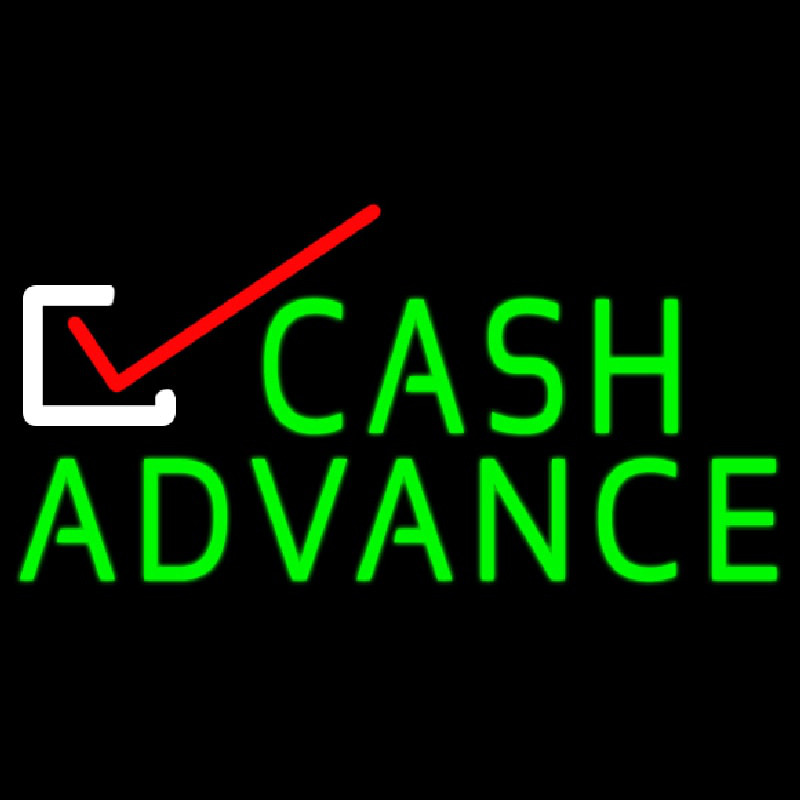 Cash Advance Leuchtreklame