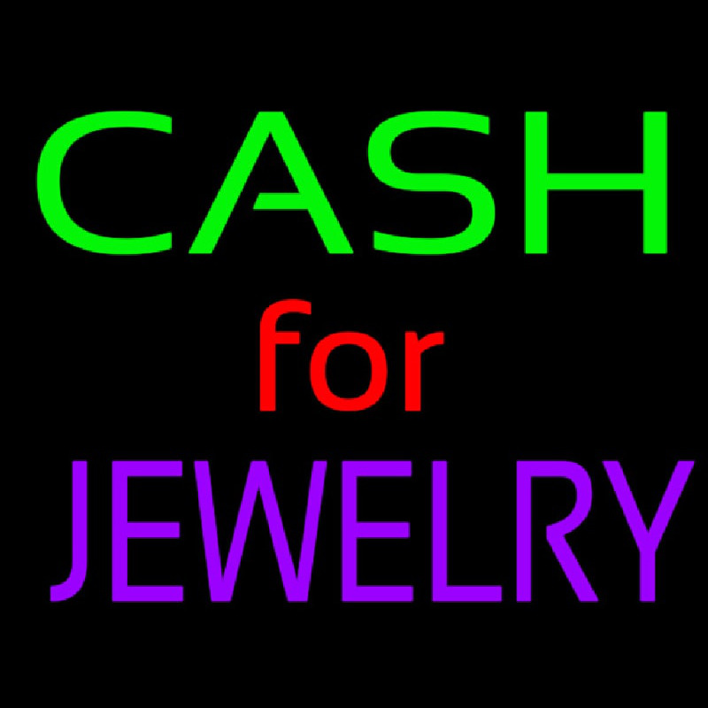 Cash For Jewelry Leuchtreklame