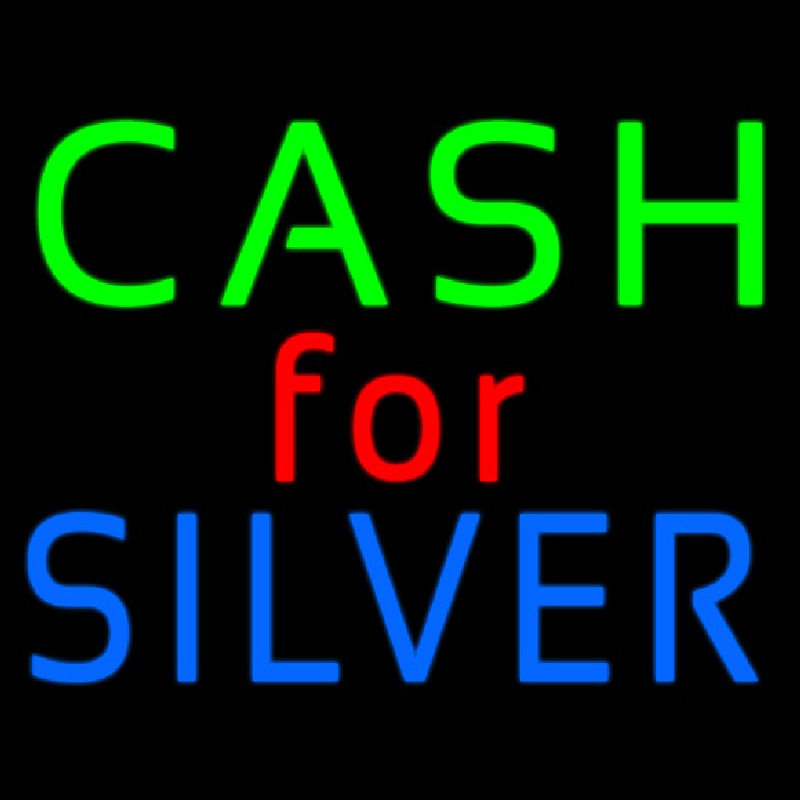 Cash For Silver Leuchtreklame