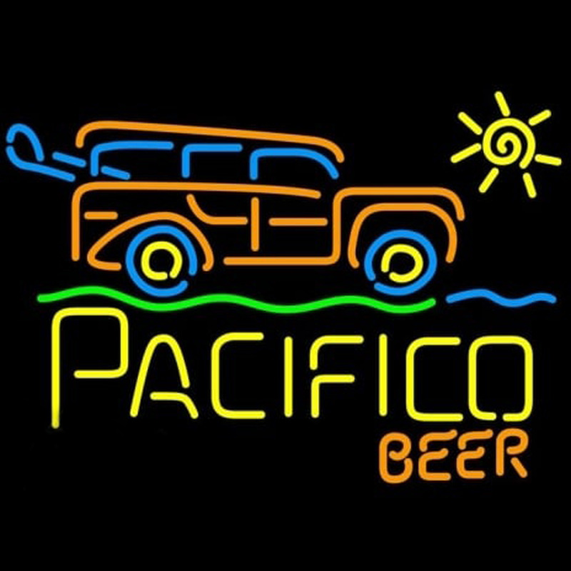 Cerveza Pacifico Sun Bus Leuchtreklame