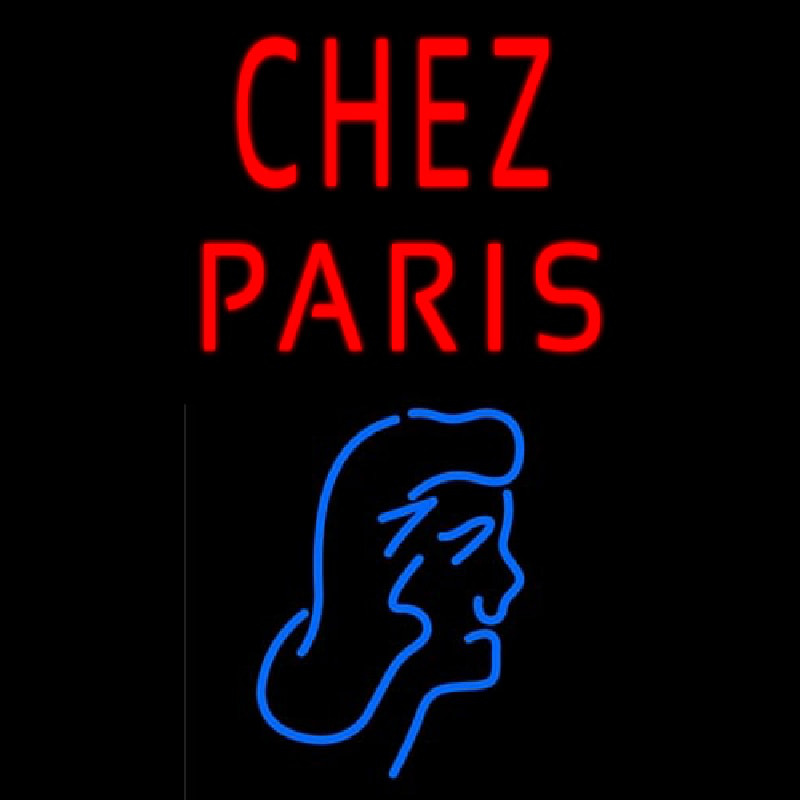 Chez Paris With Girl Leuchtreklame