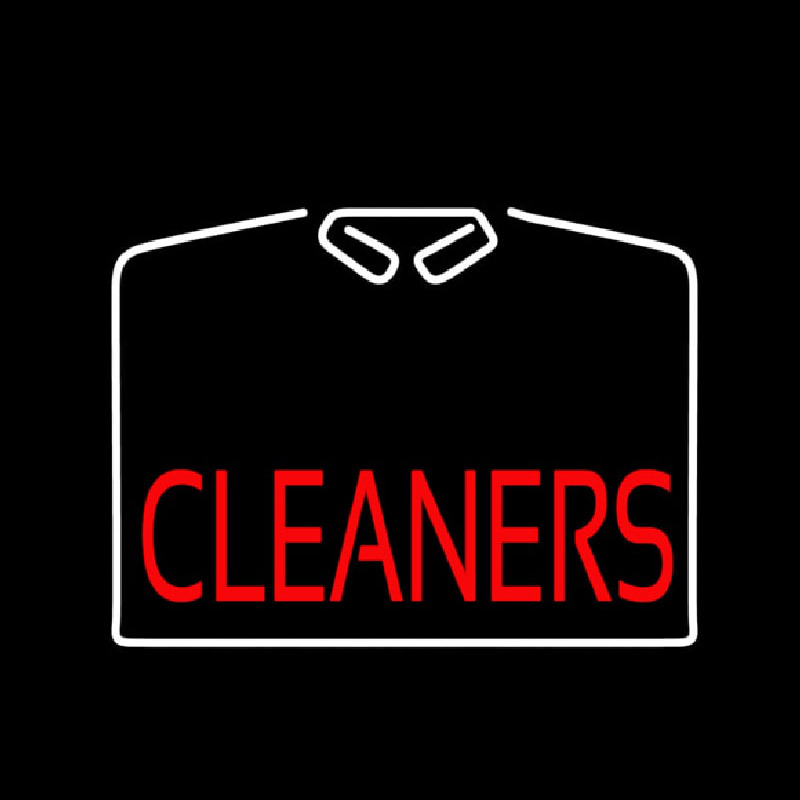 Cleaners With White Shirt Leuchtreklame