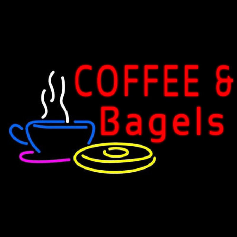 Coffee Bagels Leuchtreklame