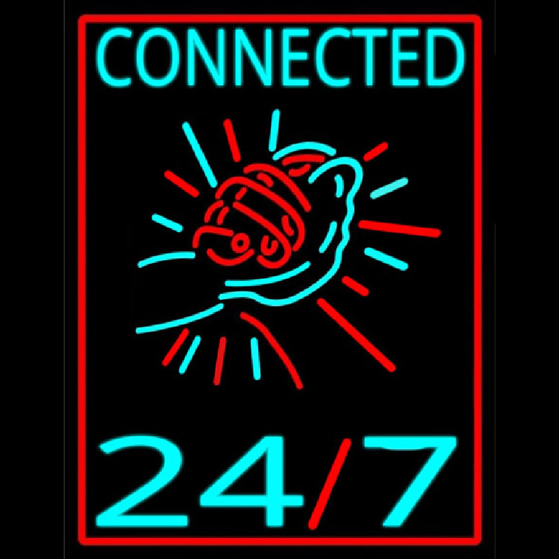 Connected 24by Leuchtreklame