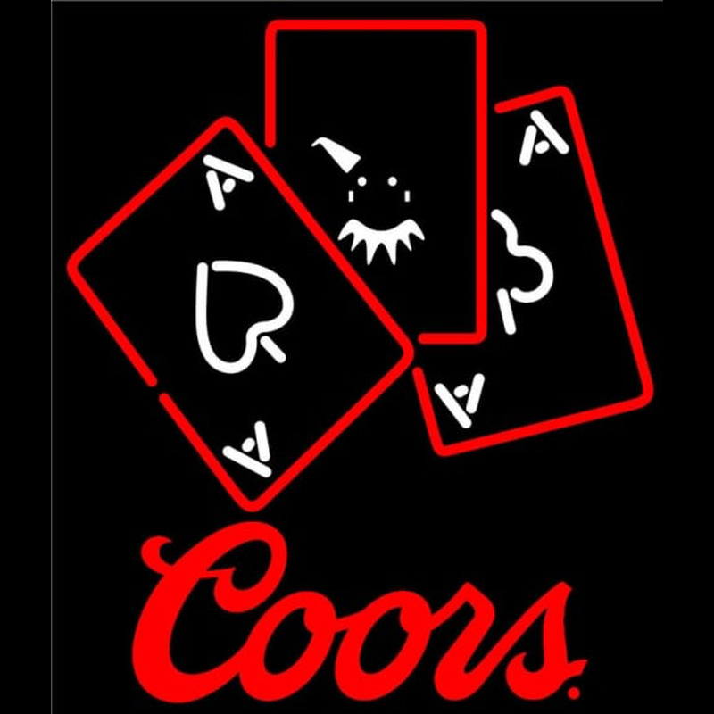 Coors Ace And Poker Leuchtreklame