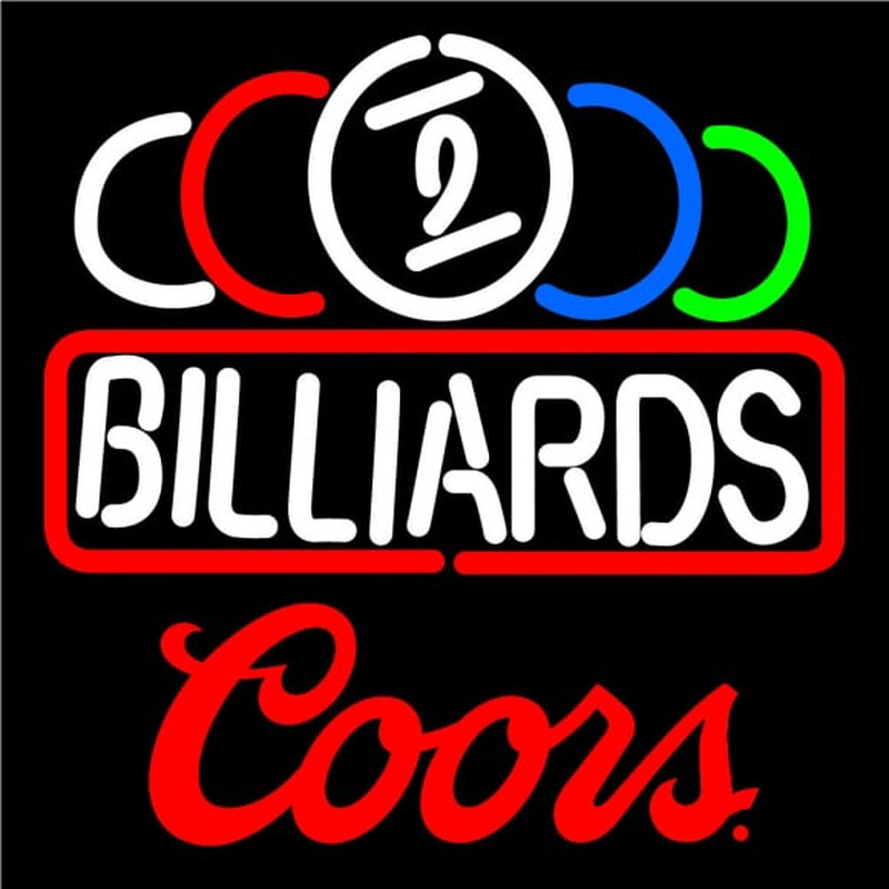 Coors Ball Billiard Te t Pool Neon Beer Sign Leuchtreklame