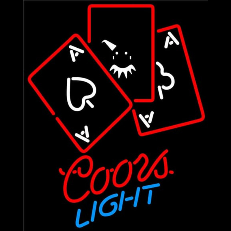 Coors Light Ace And Poker Leuchtreklame