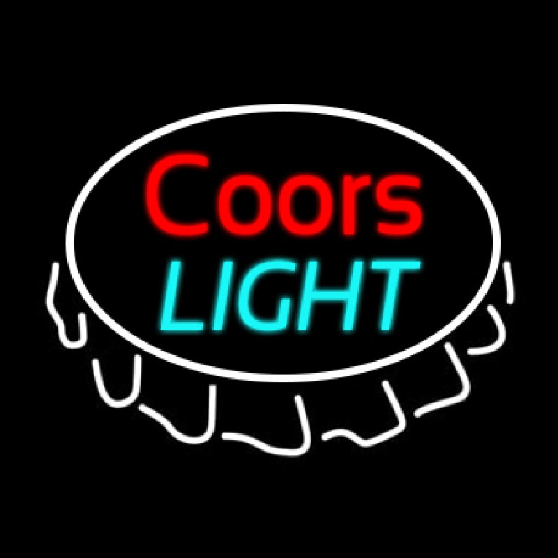 Coors Light Bottle Cap Beer  Leuchtreklame