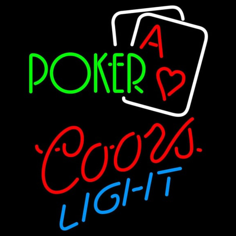 Coors Light Green Poker Leuchtreklame