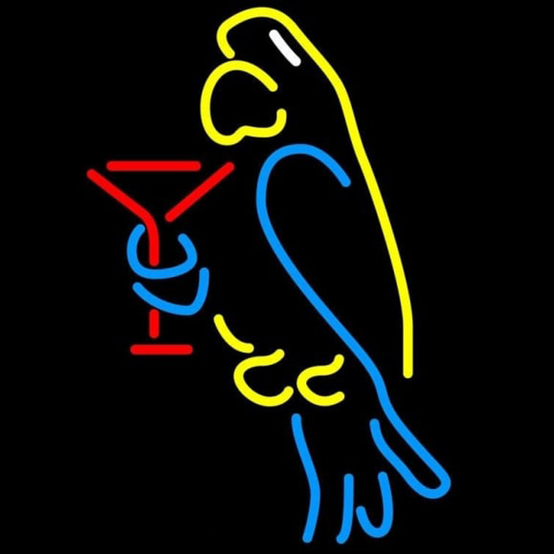 Corona Parrot Martini Glass Beer Sign Leuchtreklame