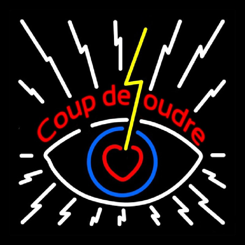 Coup De Foudre Leuchtreklame