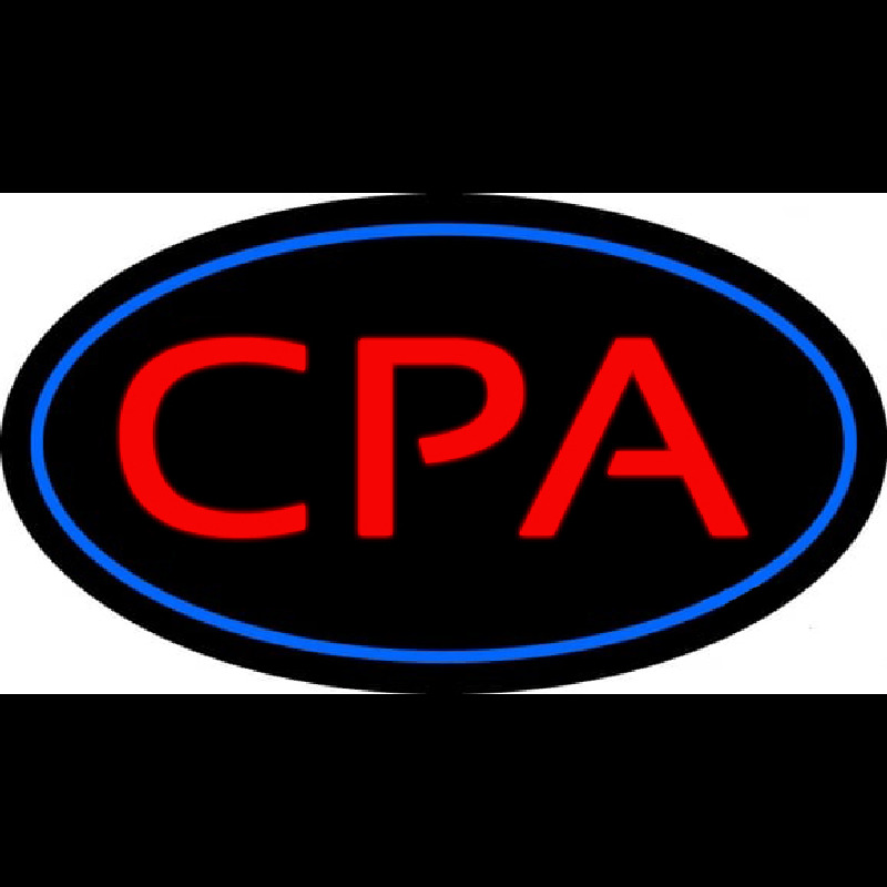 Cpa Oval Blue Leuchtreklame