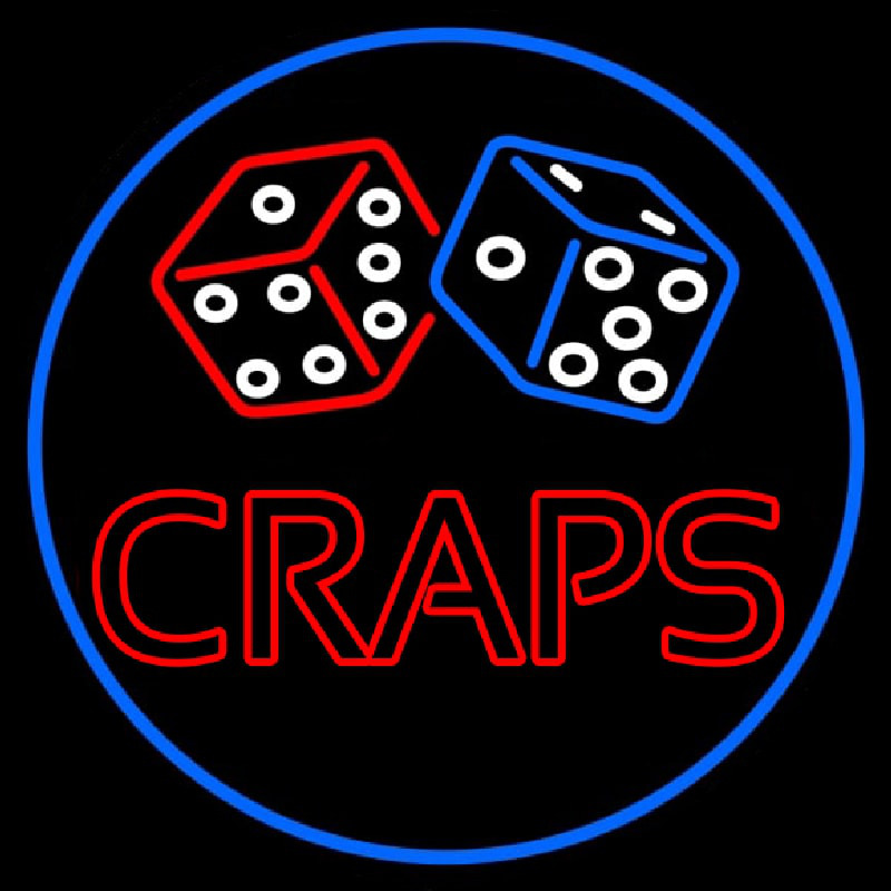 Craps Dise Leuchtreklame