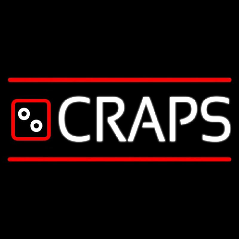 Craps With Hand Logo 2 Leuchtreklame