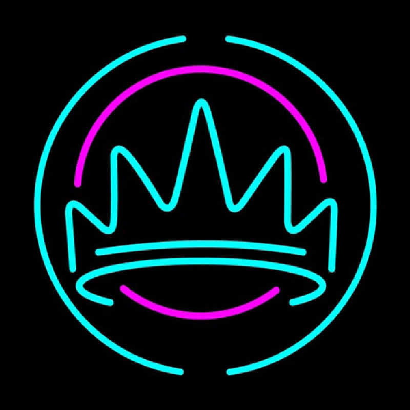 Crown With Round Logo Leuchtreklame