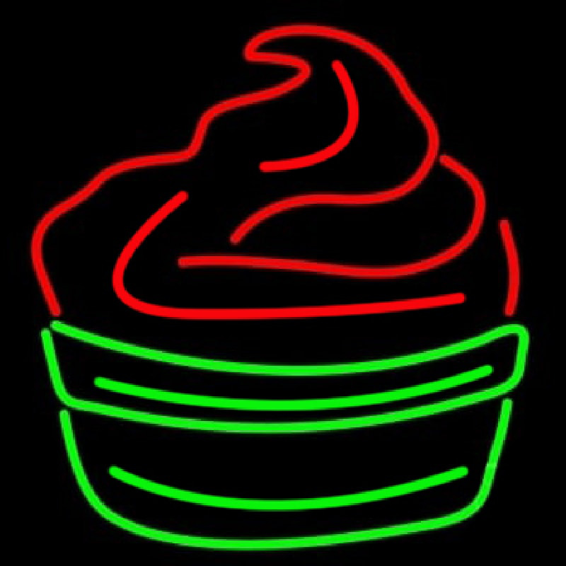 Cupcake Logo Leuchtreklame