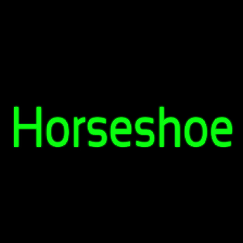 Cursive Horseshoe Leuchtreklame