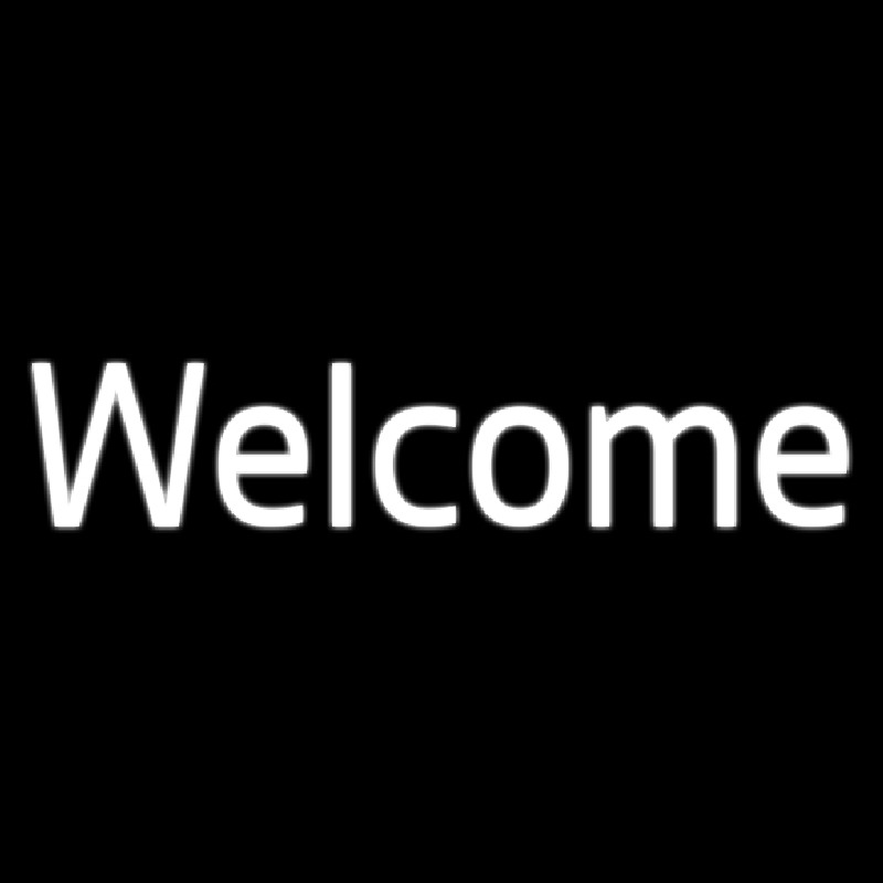 Cursive Welcome Leuchtreklame