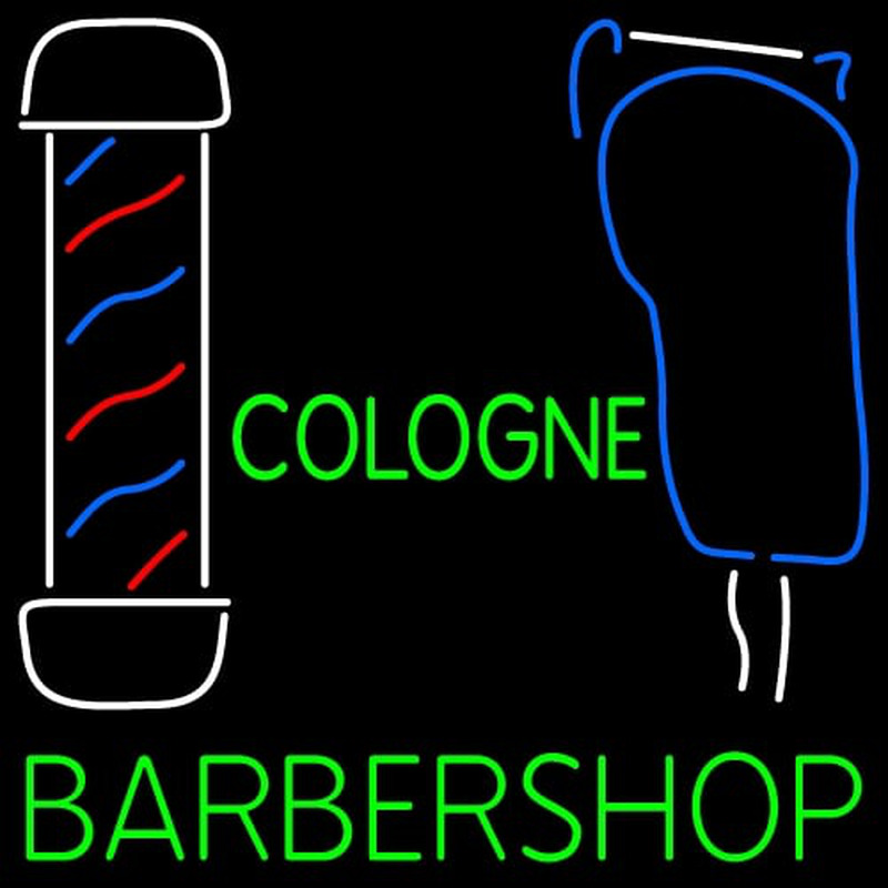 Custom Cologne Barbershop Leuchtreklame