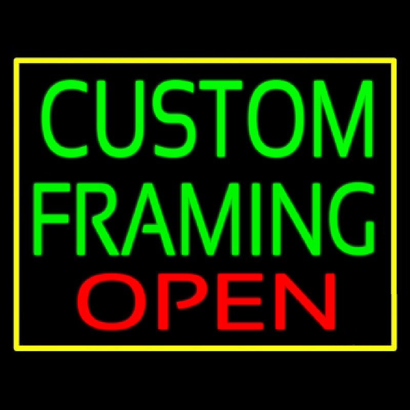 Custom Framing Open Frame Border Leuchtreklame