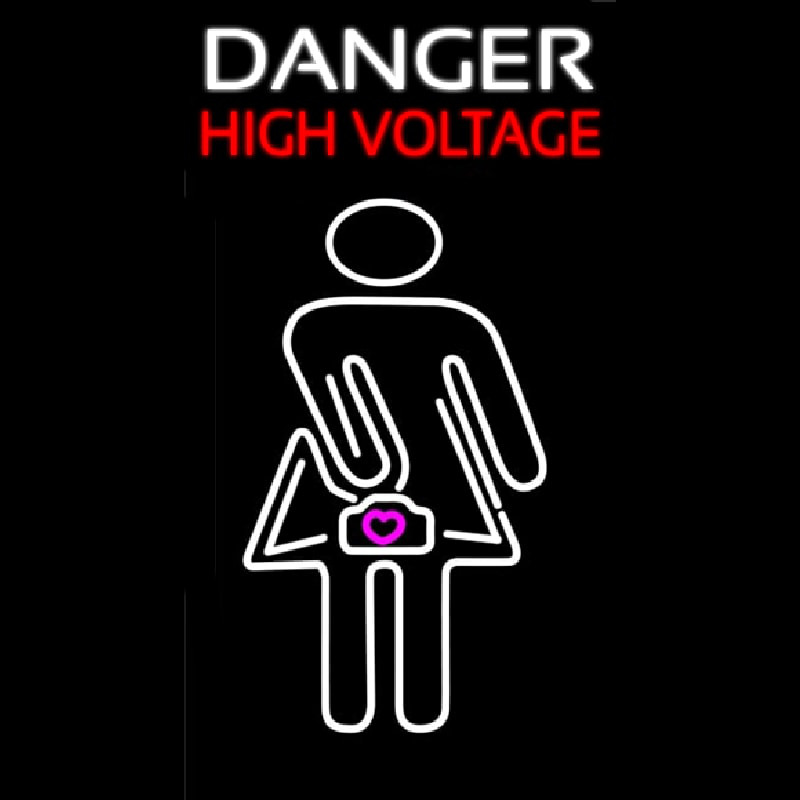 Danger High Voltage Leuchtreklame