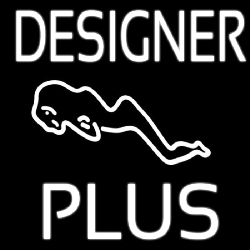 Designer Plus Girl Leuchtreklame