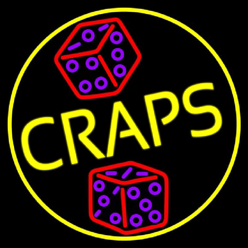 Dice Craps Leuchtreklame