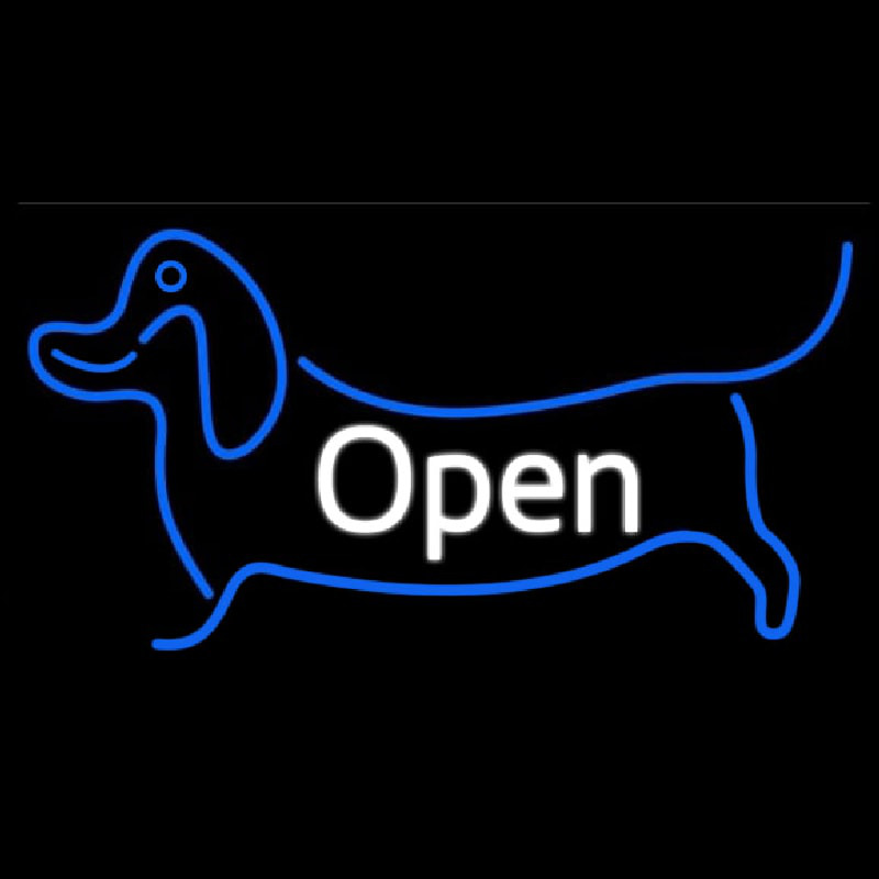 Dog Logo Open 2 Leuchtreklame