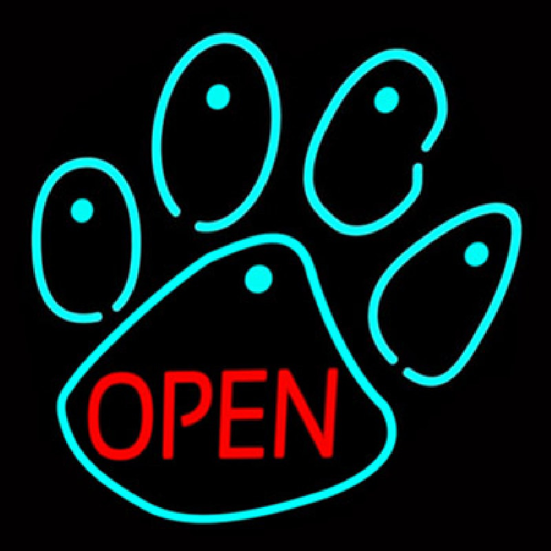 Dog Open Logo Leuchtreklame