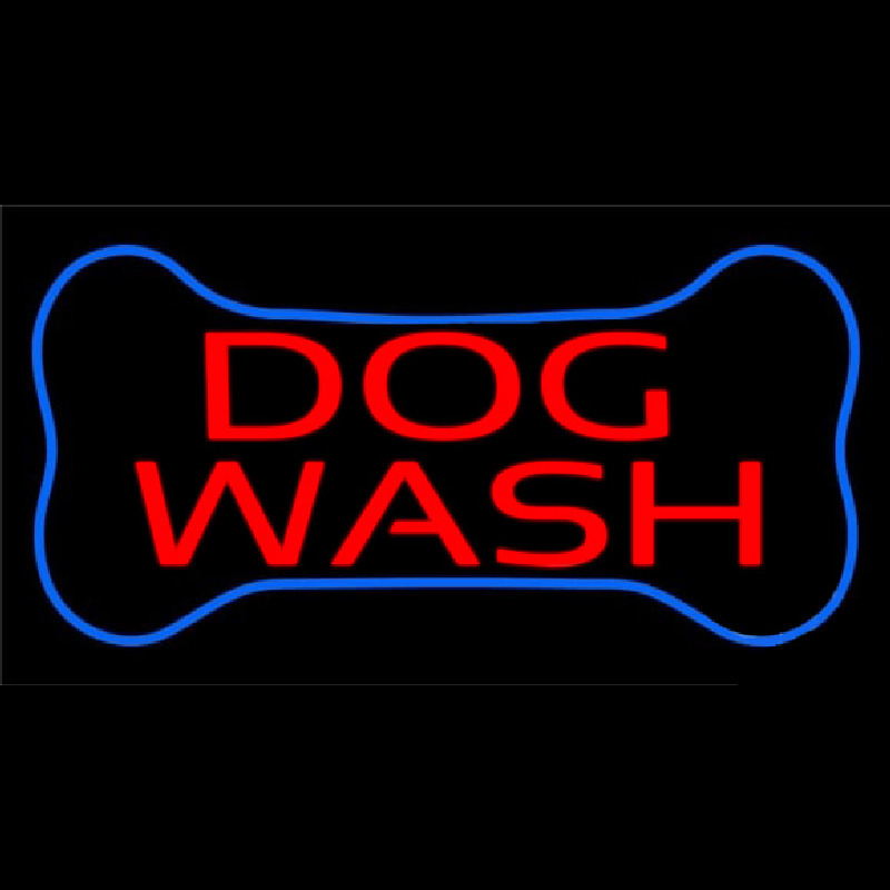 Dog Wash Block Leuchtreklame