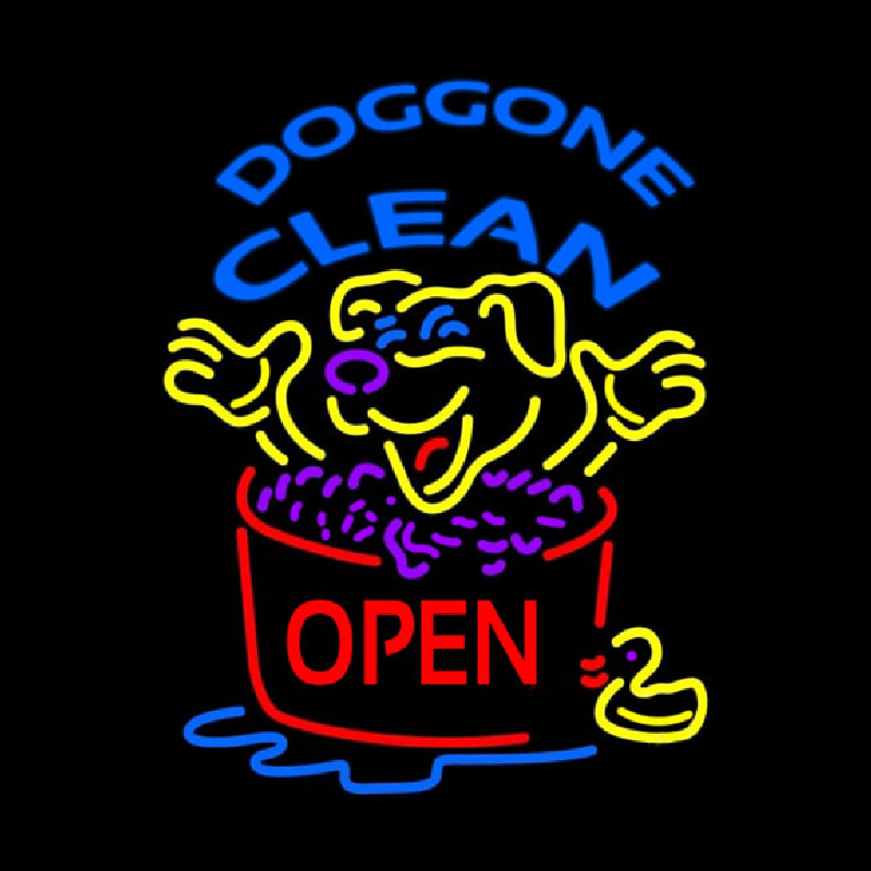 Doggone Clean Open Leuchtreklame