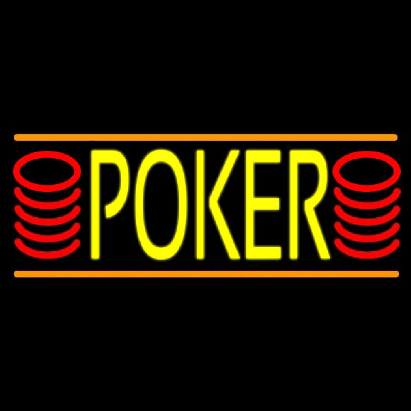 Double Storke Poker 6 Leuchtreklame