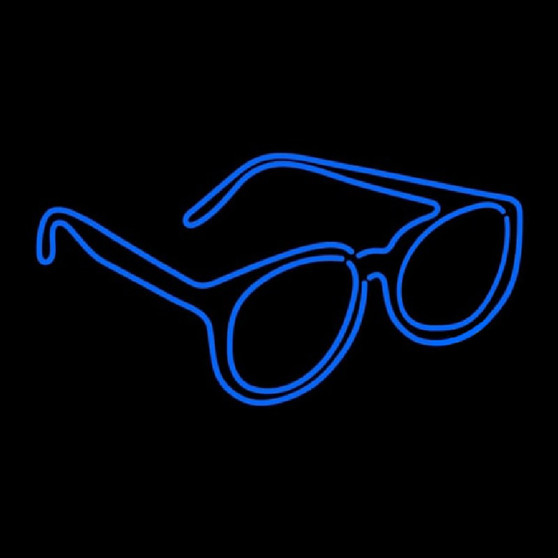 Double Stroke Glasses Logo Leuchtreklame