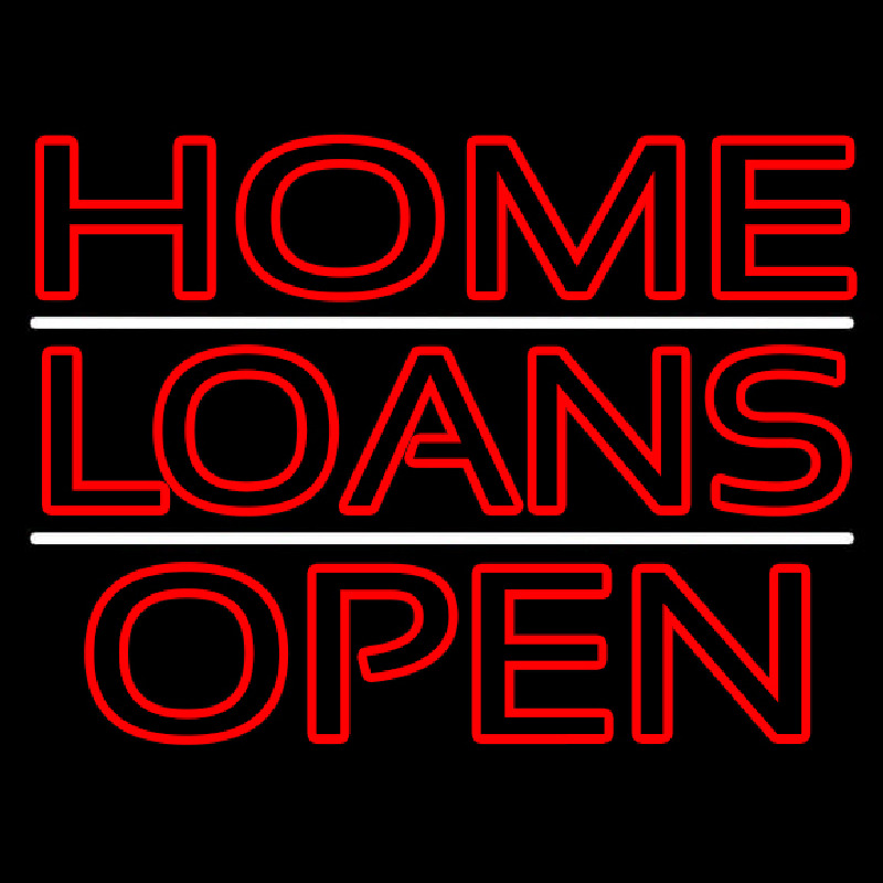 Double Stroke Home Loans Open Leuchtreklame