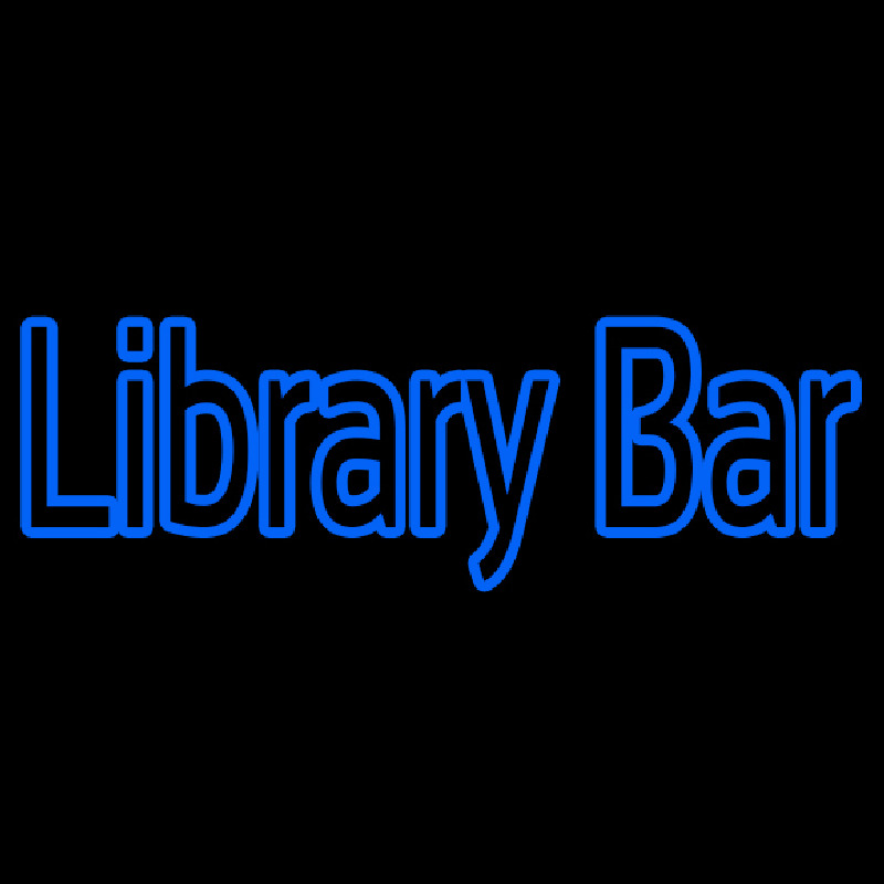 Double Stroke Library Bar Leuchtreklame