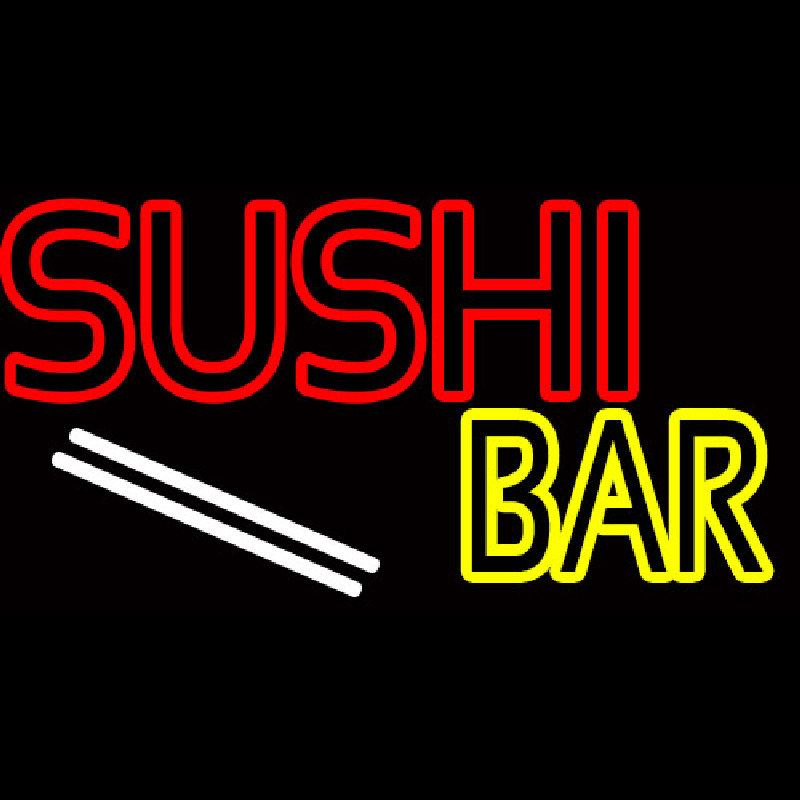 Double Stroke Sushi Bar  Leuchtreklame