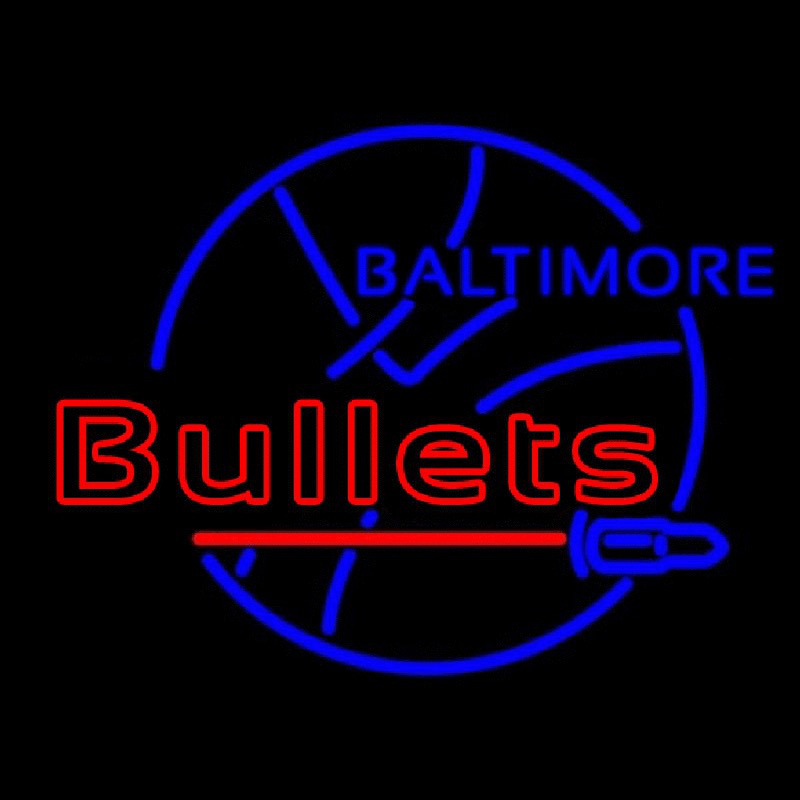 Early Baltimore Bullets Logo Leuchtreklame