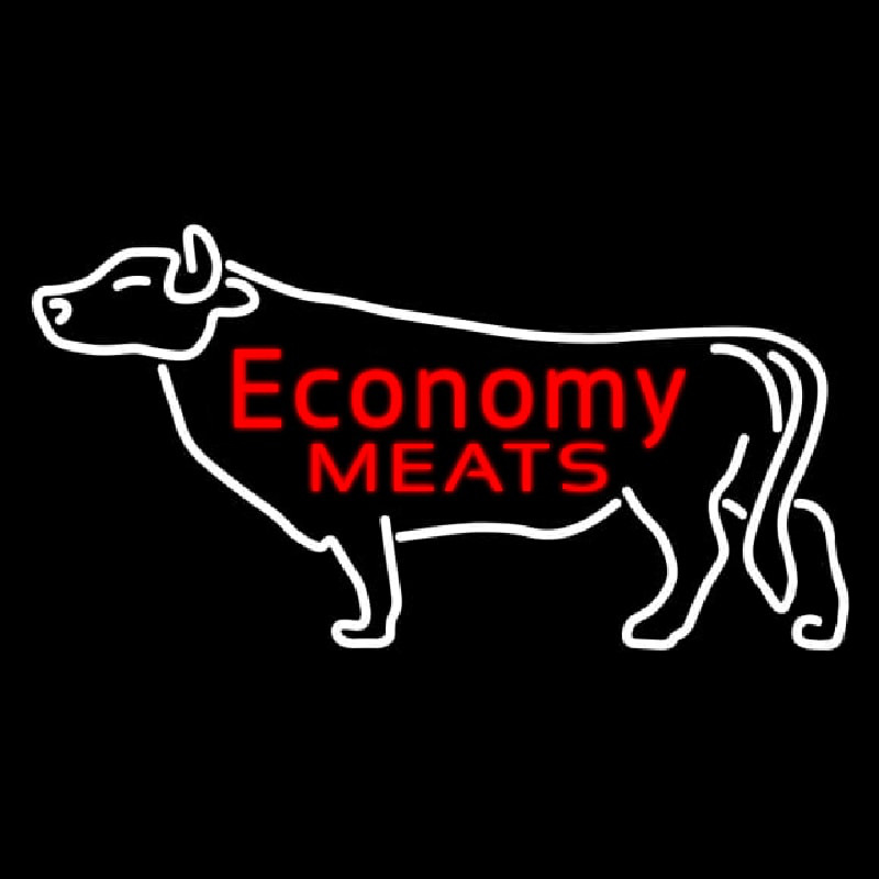 Economy Meats Leuchtreklame