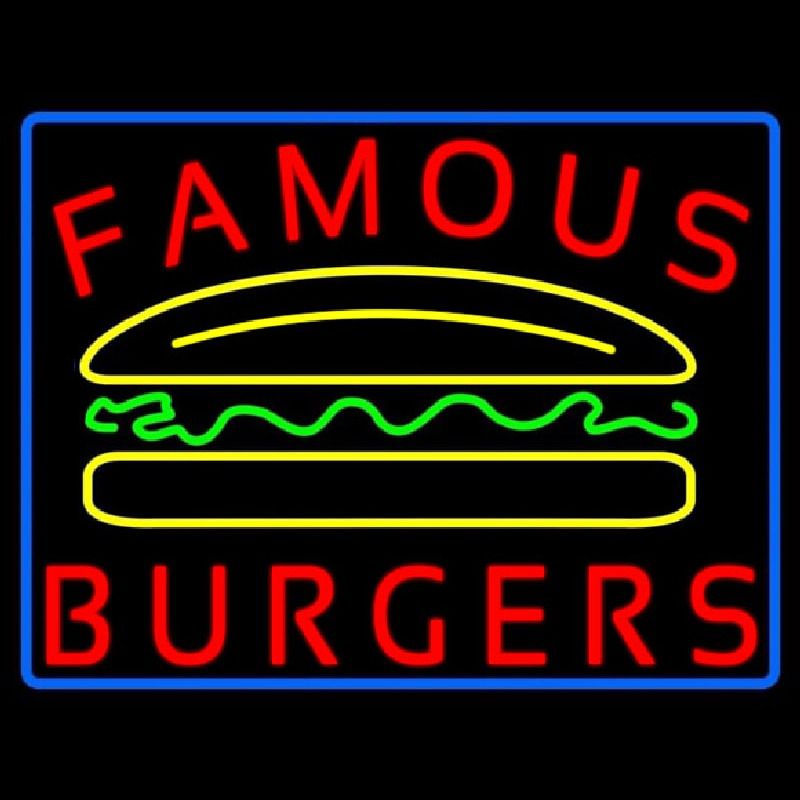 Famous Burgers Leuchtreklame