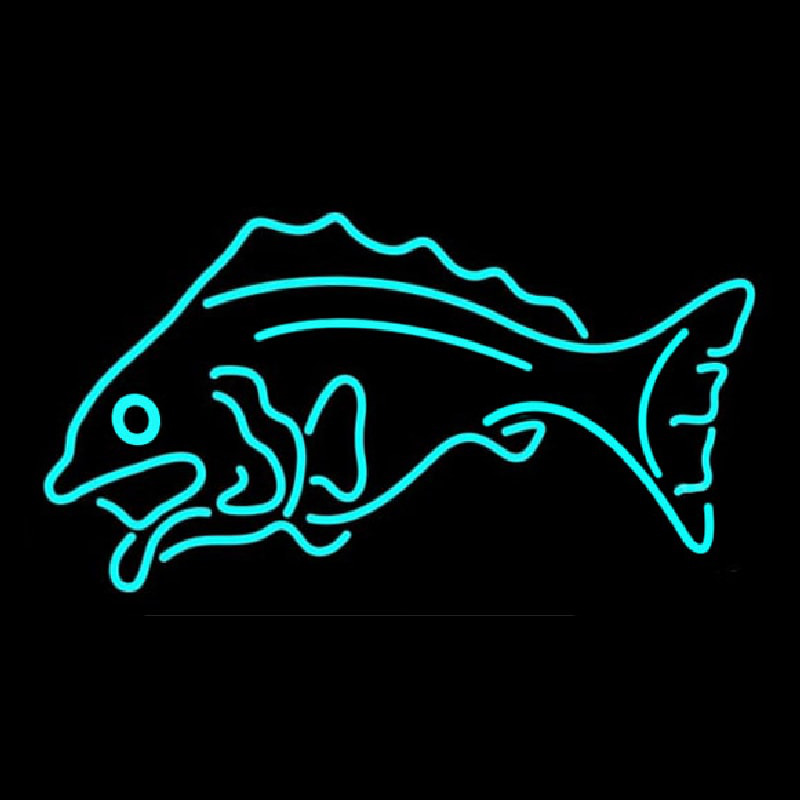 Fish Tuquoise Logo 1 Leuchtreklame