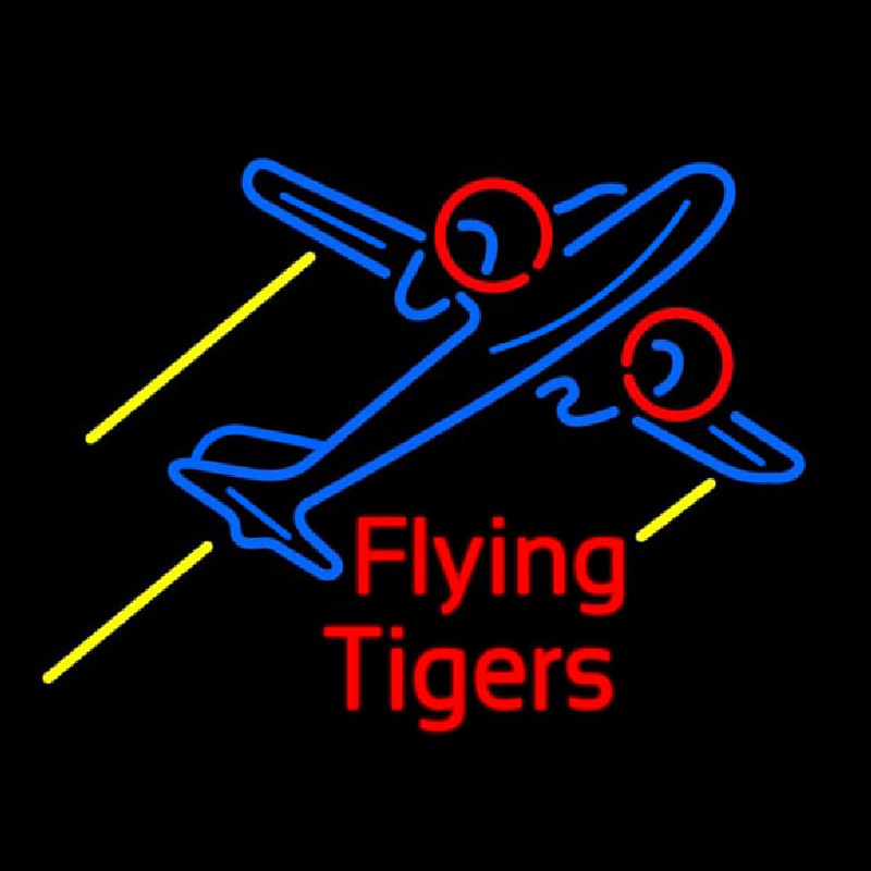 Flying Tigers Airplane Leuchtreklame