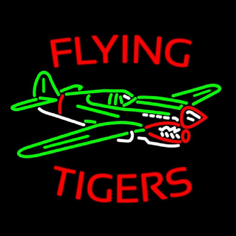 Flying Tigers Airplane Leuchtreklame