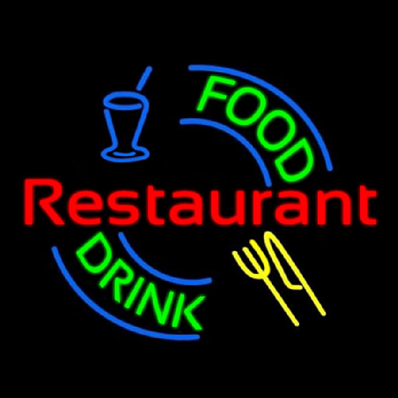 Food And Drink Restaurant Logo Leuchtreklame