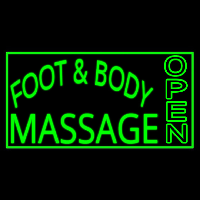 Foot And Body Massage Open Leuchtreklame