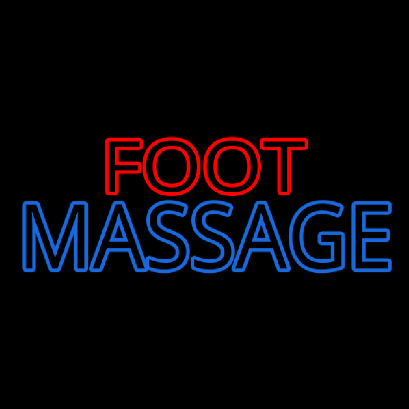 Foot With Double Stroke Massage Leuchtreklame